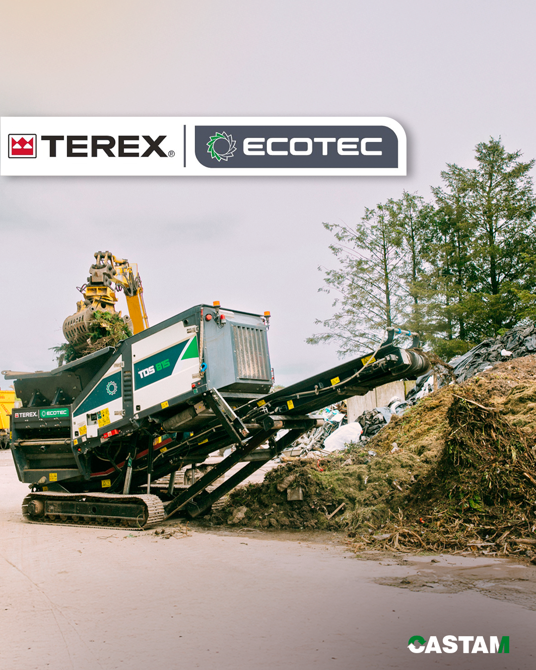 TDS 815 - TEREX ECOTEC Triturador de baixa rotação