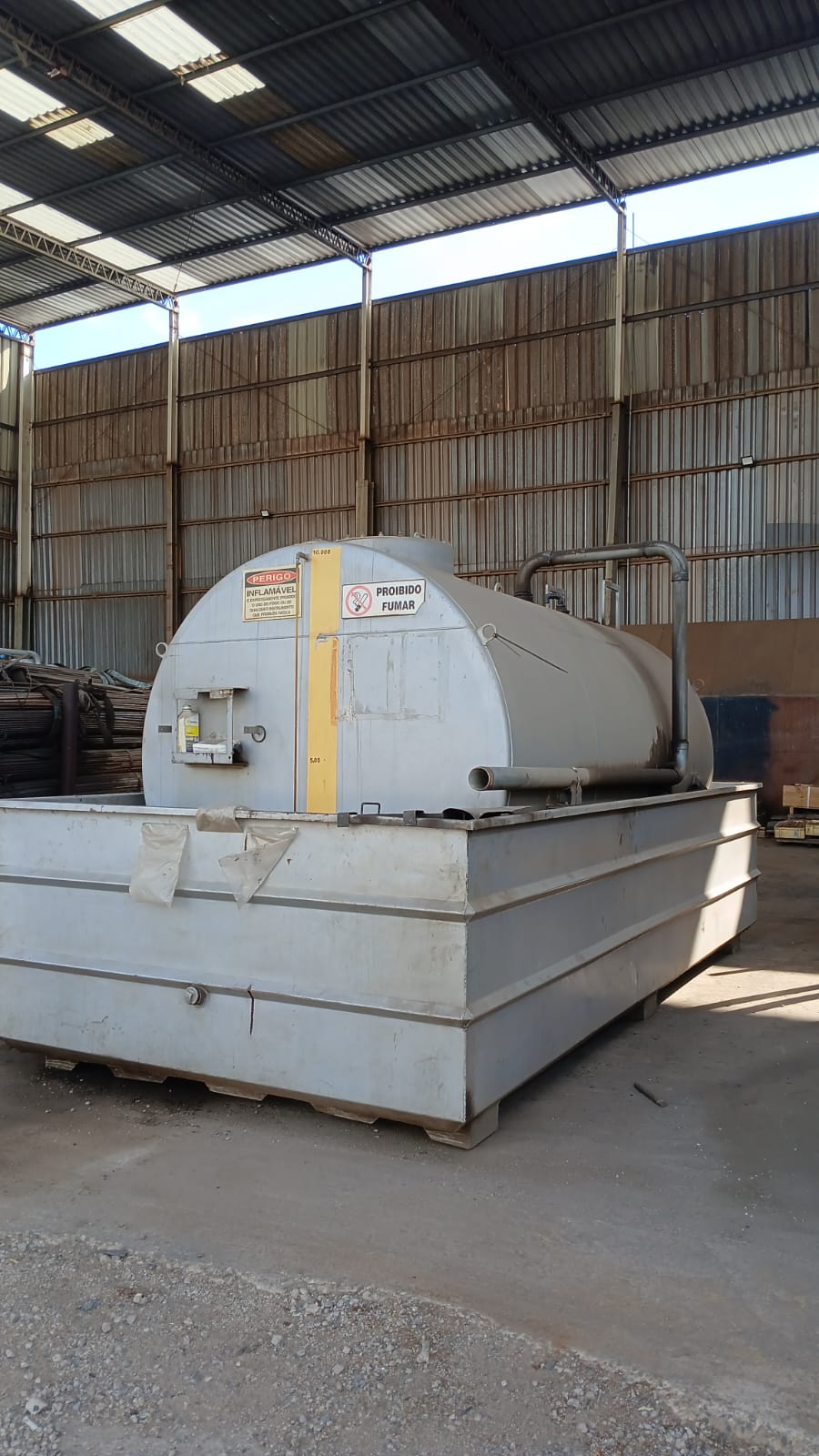 📣 TANQUE AEREO SUSPENSO DE DIESEL 10.000 L COM BACIA DE CONTENÇÃO  – USADO • CHAPA DE ALTA QUALIDADE • COM DOCUMENTAÇÃO 📄
