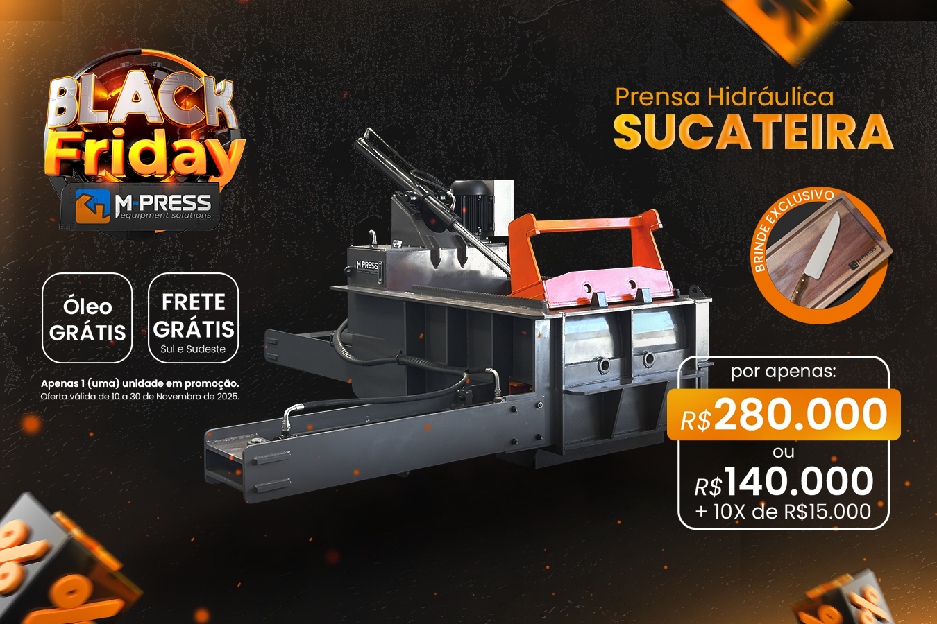 PRENSA HIDRÁULICA SUCATEIRA 1200X1500