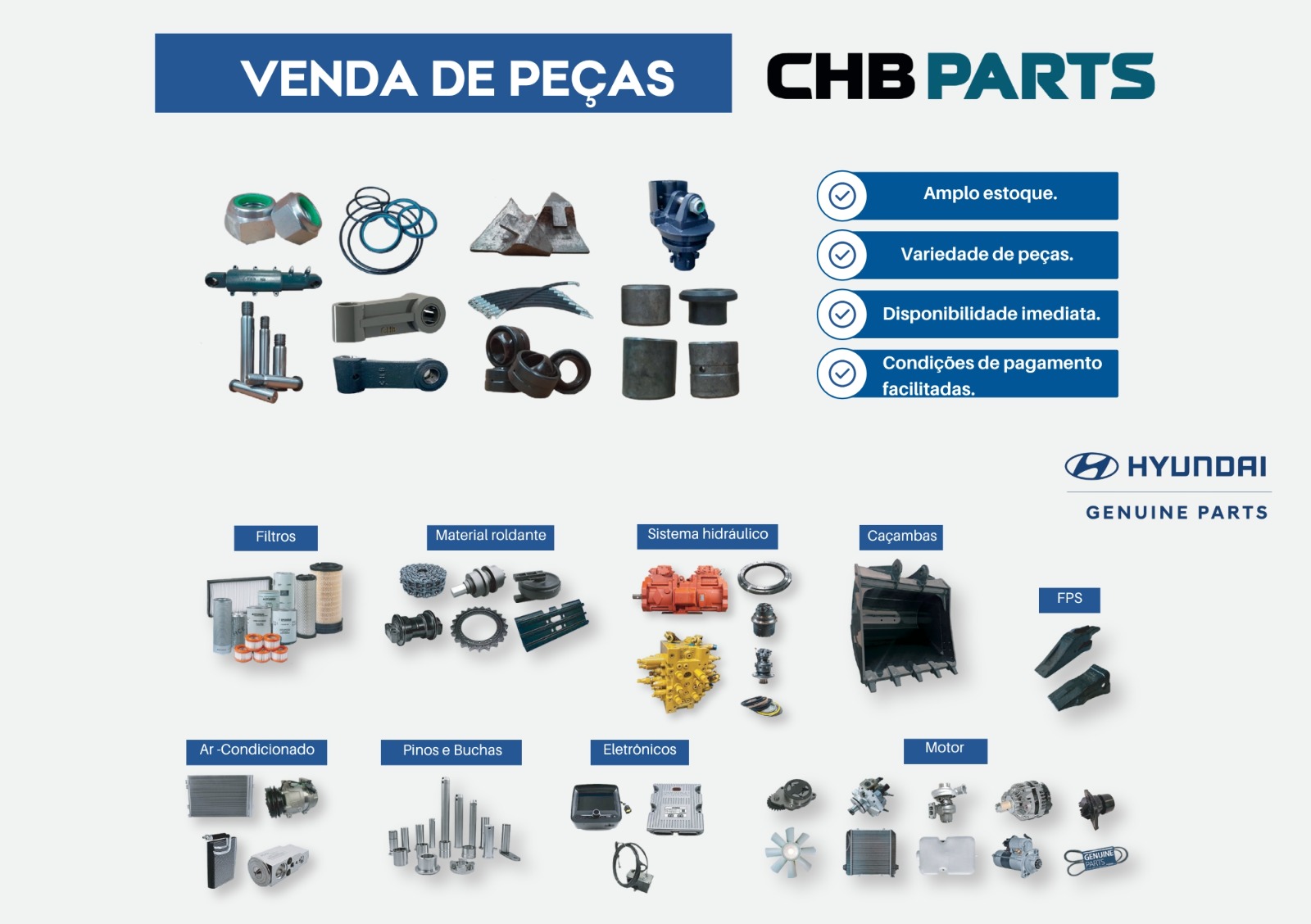 CHB PARTS – A Solução Completa em peças para a linha Amarela