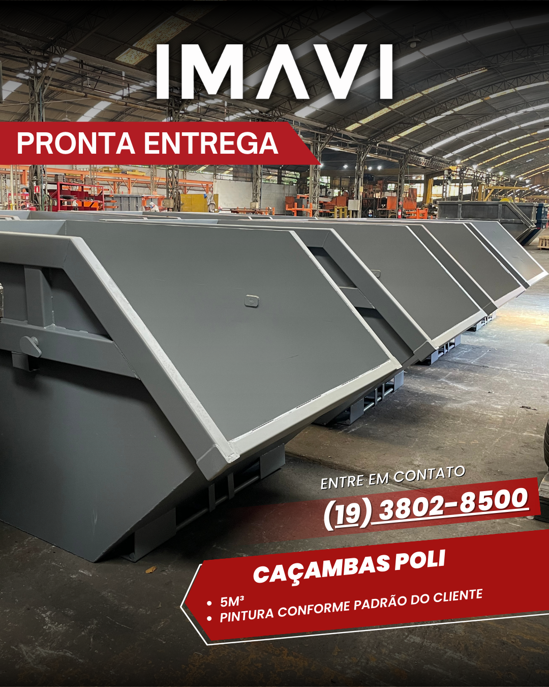 Caçambas Poliguindaste - PRONTA ENTREGA