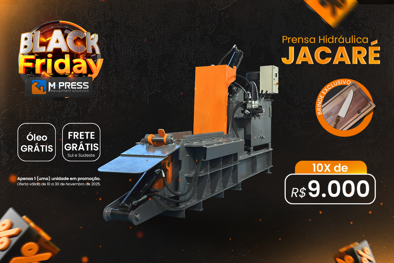PRENSA HIDRÁULICA JACARÉ 30X40