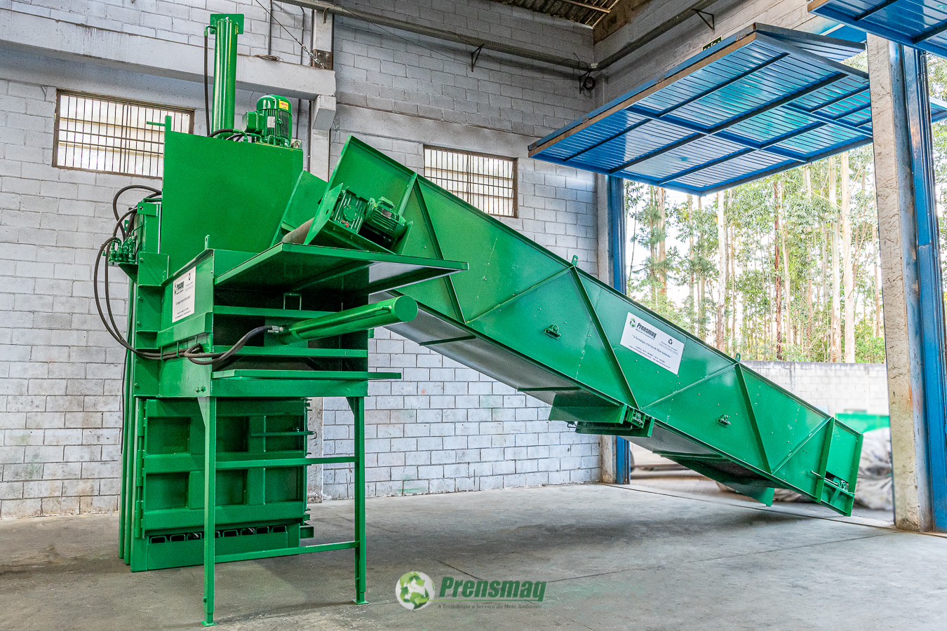 Prensa de Caçamba com Esteira